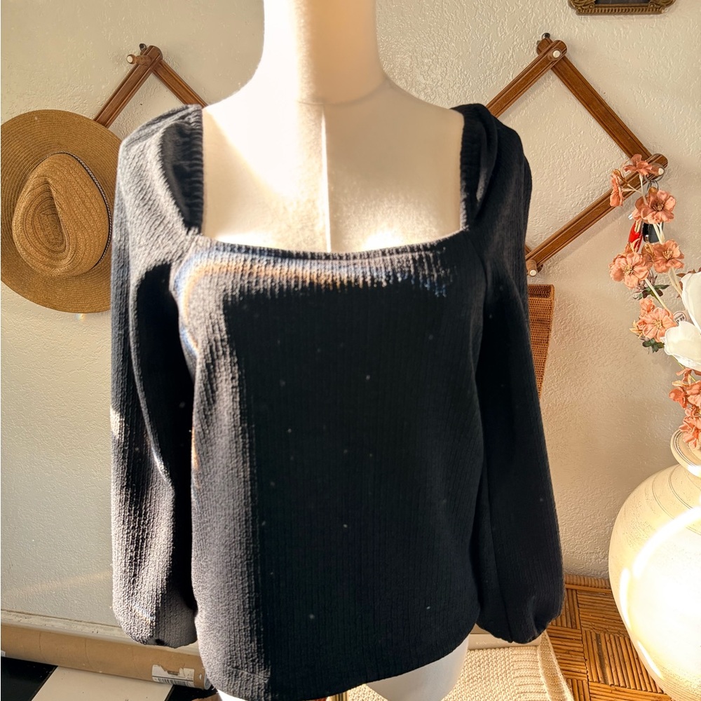 Madewell Black Long Sleeve Top